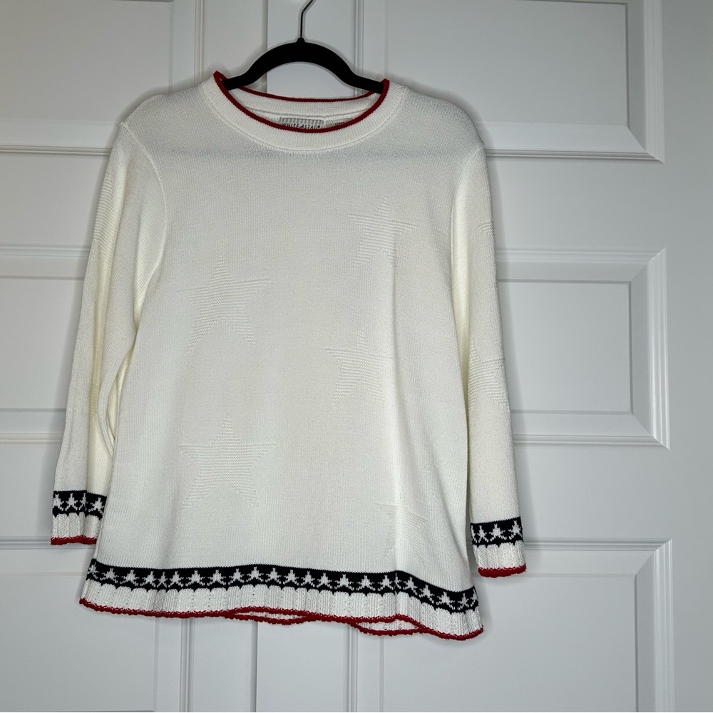 White Stag White Star Knit Sweater- EUC